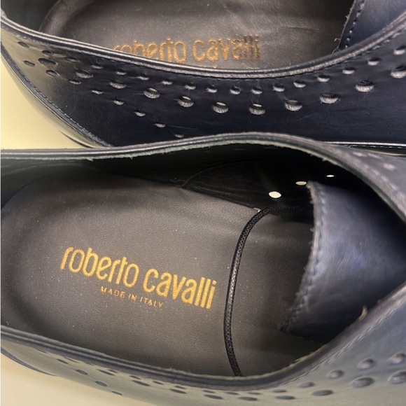 Roberto Cavalli Dark Blue  Leather Loafers - Picture 6 of 8